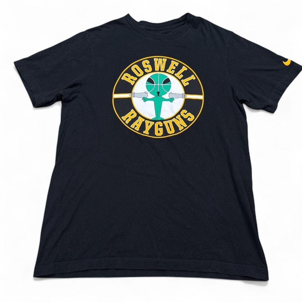 Nike Roswell Rayguns T Shirt Adult Size Small Black VTG Style Basketball Tee